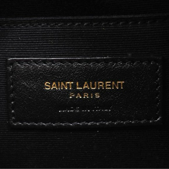 YSL Monogram Camera Lou Medium Jaguar Pattern Raffia Black Leather Shoulder Bag - Picture 8 of 12